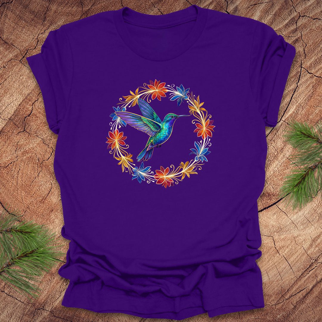 Hummingbird Ring of Flowers Tee