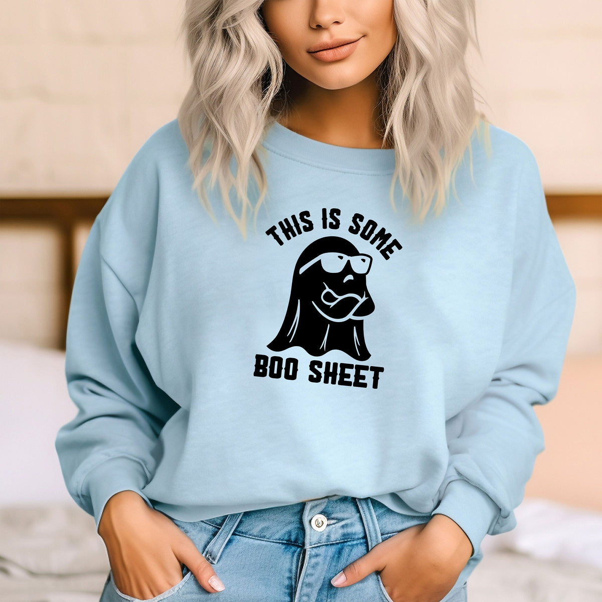 Boo Sheet Funny Halloween Ghost Sweat, This Is Some product image 4