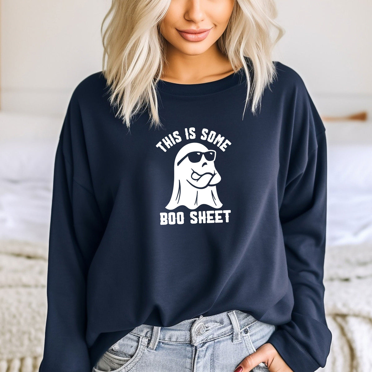 Boo Sheet Funny Halloween Ghost Sweat, This Is Some product image 6