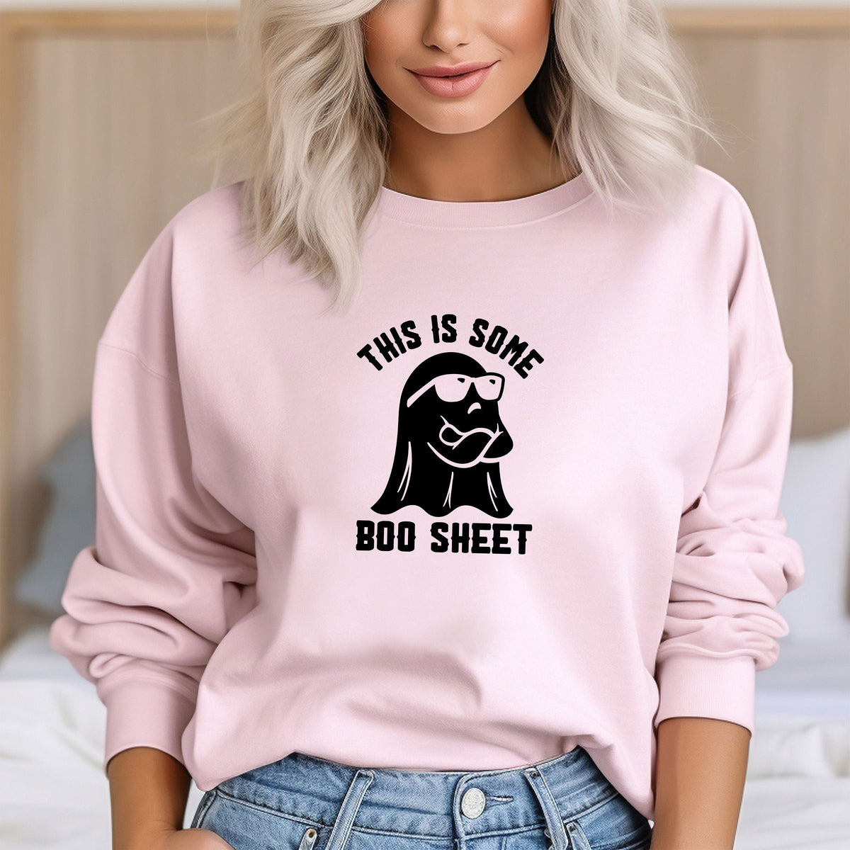 Boo Sheet Funny Halloween Ghost Sweat, This Is Some product image 1