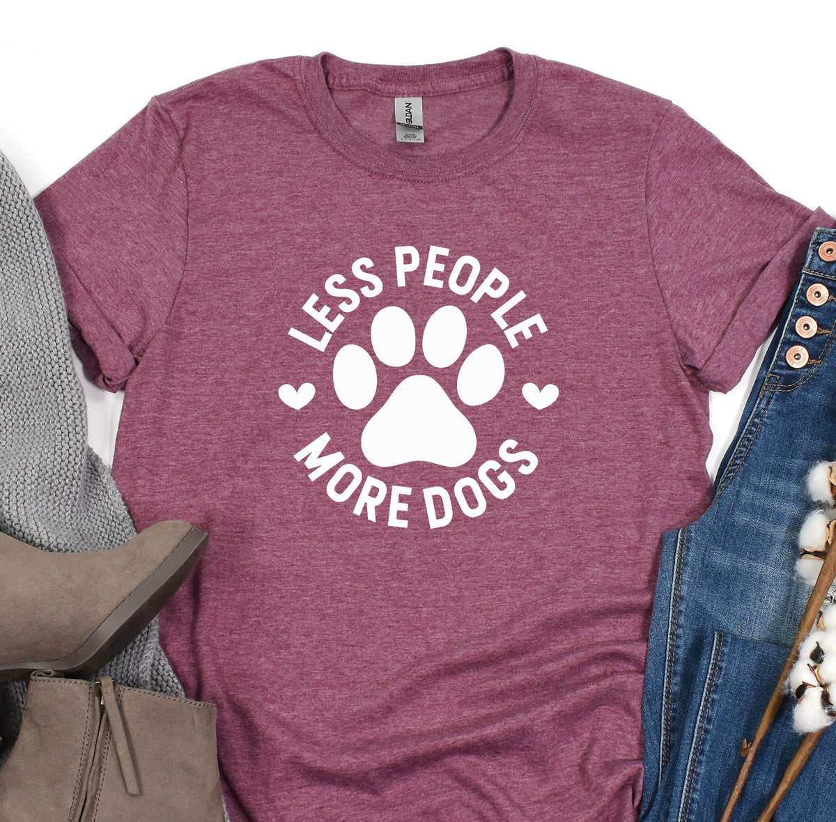 Less People More Dogs, Dog Mom Shirts, Lovers Gift, Fur product image 7