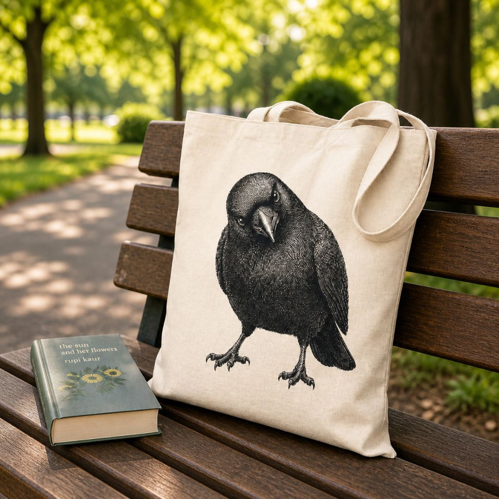 Indignant Crow Canvas Tote Bag