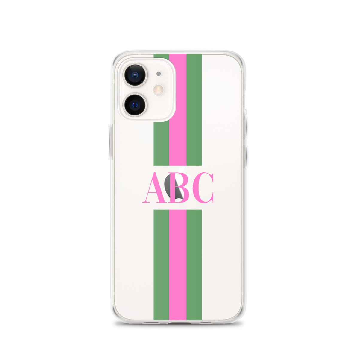 Monogrammed Striped iPhone Case