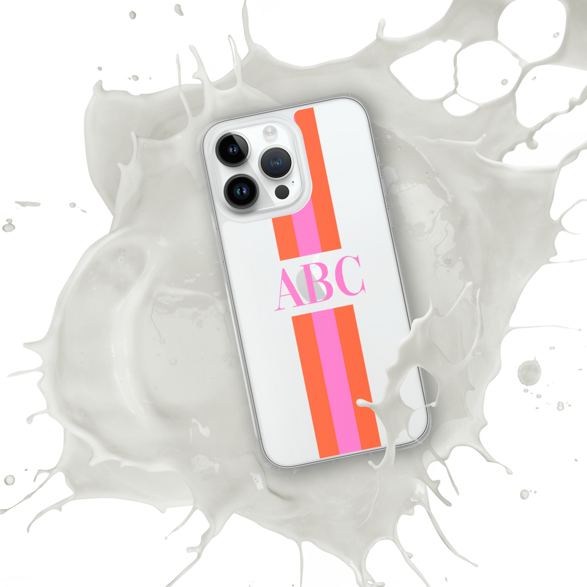 Monogrammed Striped iPhone Case