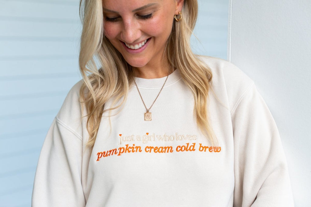 'Just A Girl Who Loves Pumpkin Cream Cold Brew' Cozy Crew product image 4