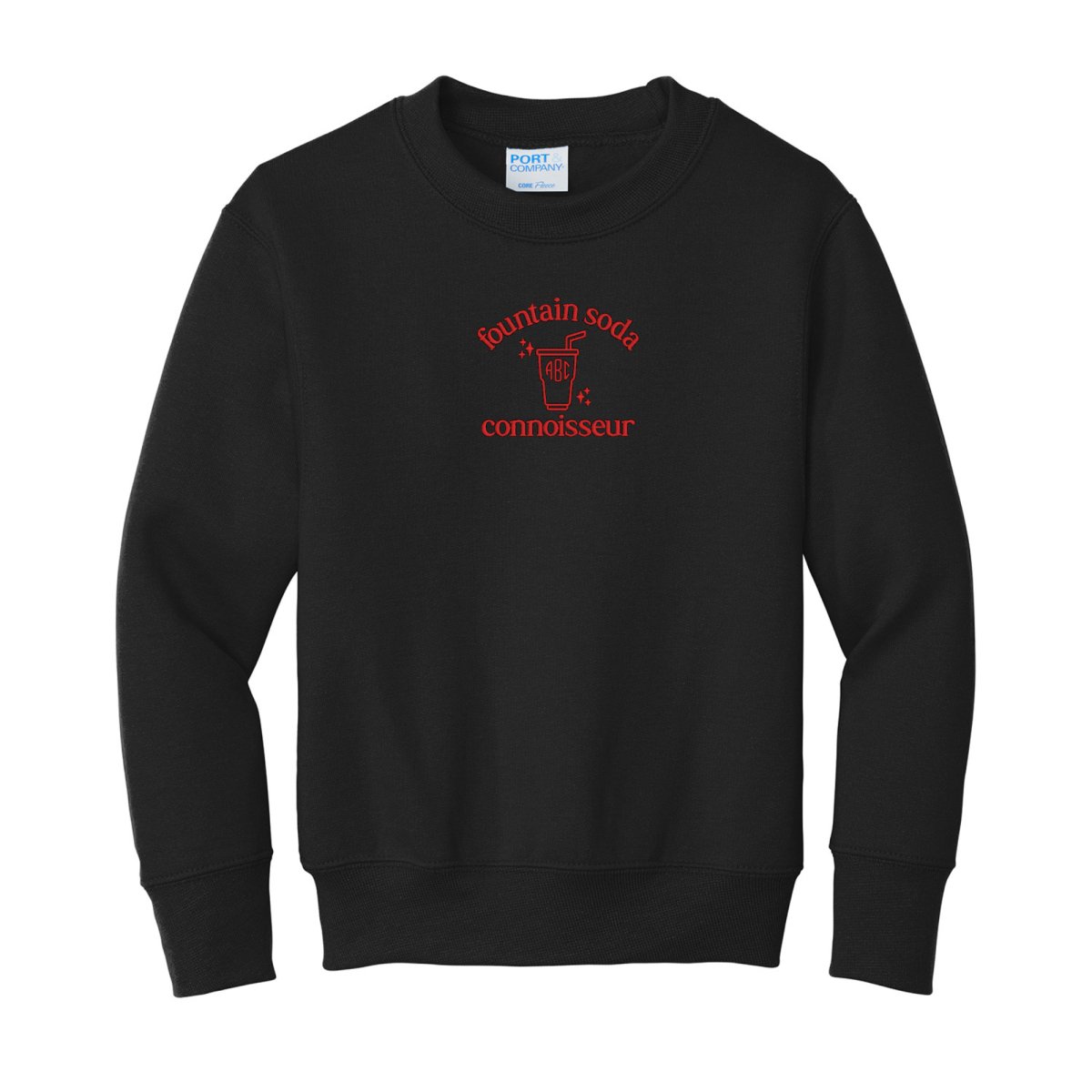 Kids Monogrammed 'Fountain Soda Connoisseur' Crewneck product image 7
