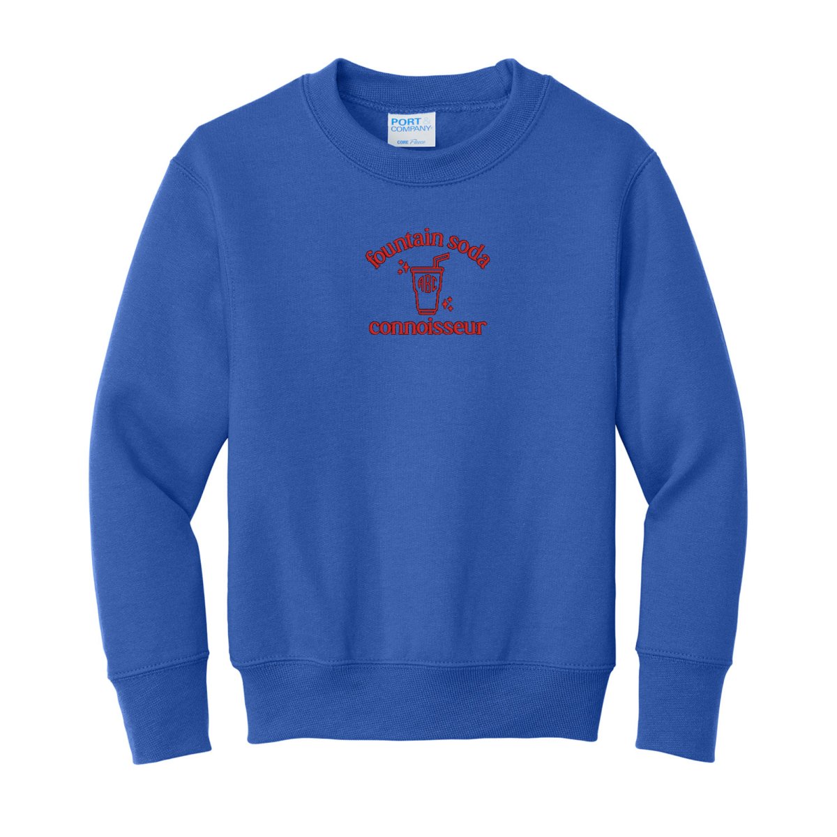 Kids Monogrammed 'Fountain Soda Connoisseur' Crewneck product image 8