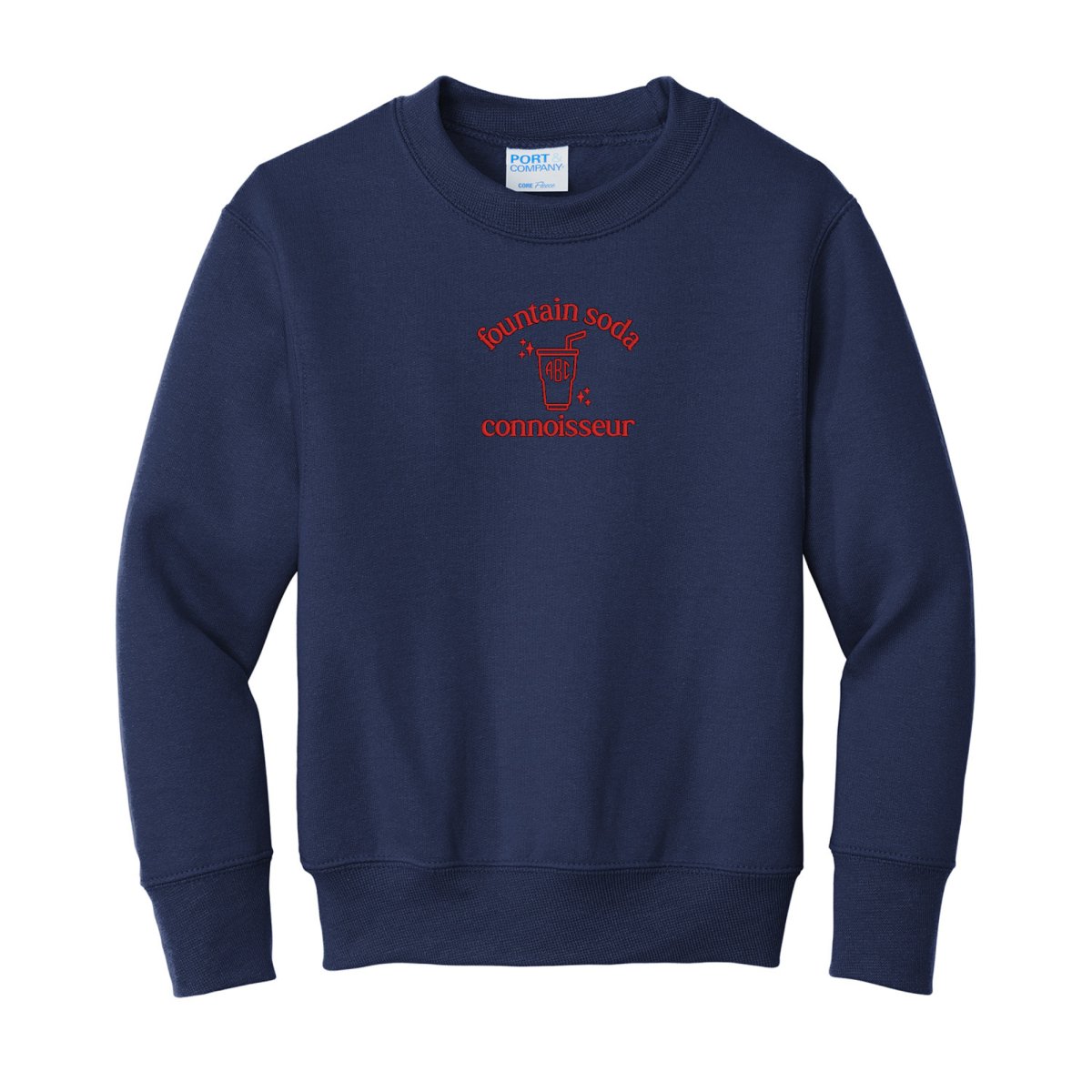 Kids Monogrammed 'Fountain Soda Connoisseur' Crewneck product image 6