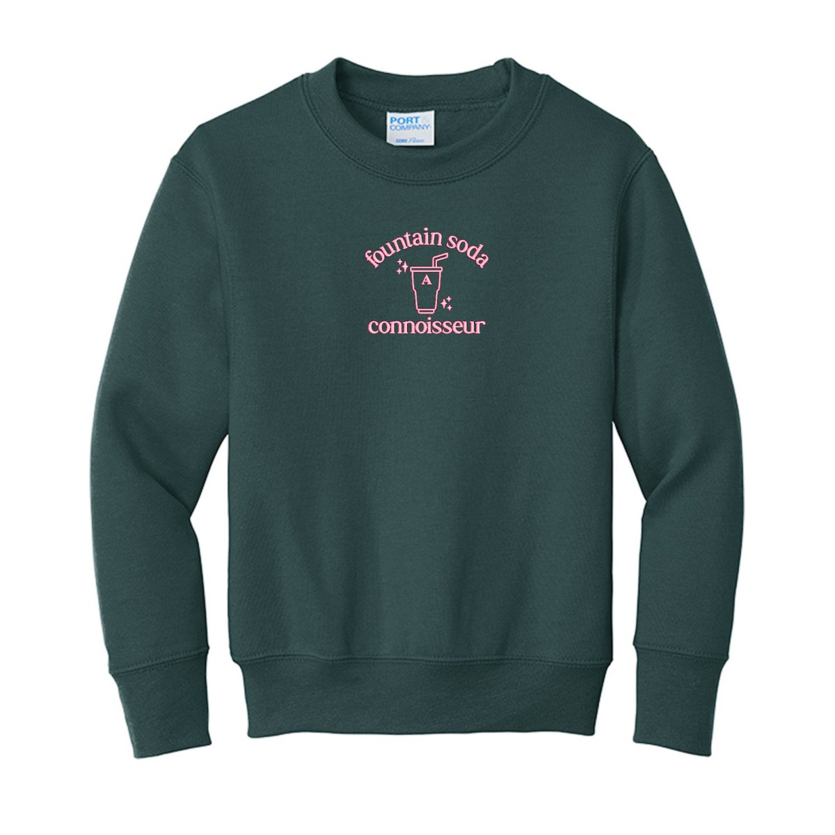 Kids Monogrammed 'Fountain Soda Connoisseur' Crewneck product image 1