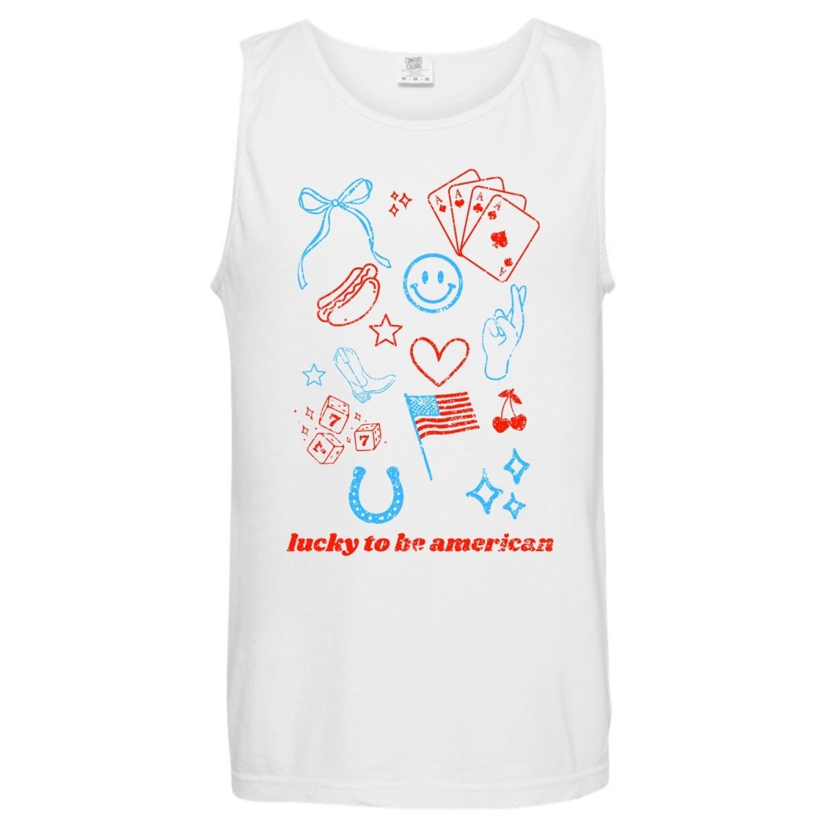 'Lucky To Be American' Tank Top