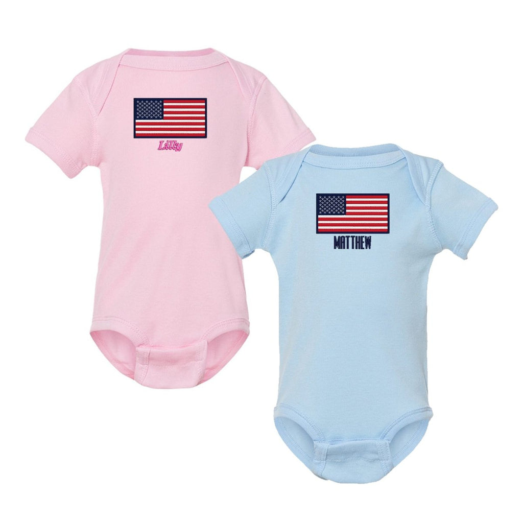 Make It Yours™ 'American Flag' Infant Onesie