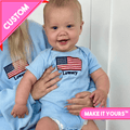 Make It Yours™ 'American Flag' Infant Onesie
