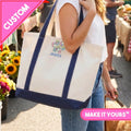 Make It Yours™ 'Floral Paw Print' Canvas Boat Tote