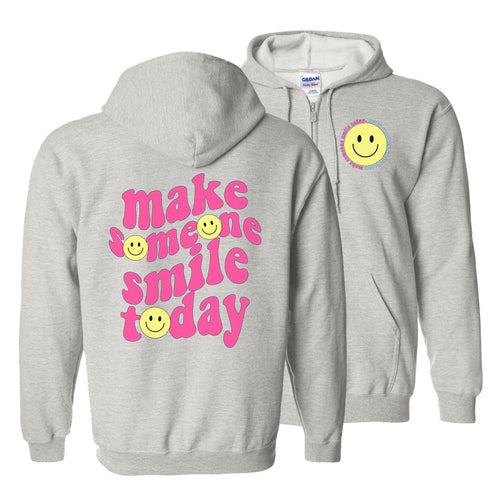 'Make Someone Smile Today' Front & Back Full Zip product image 1