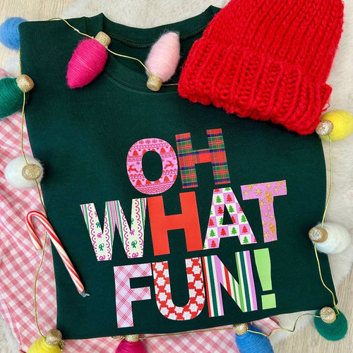 'Oh What Fun!' Colorful Christmas Crewneck product image 2