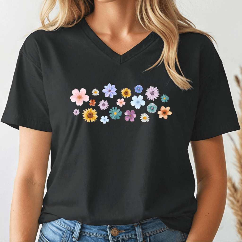 Parade of Flowers V-neck product image 1