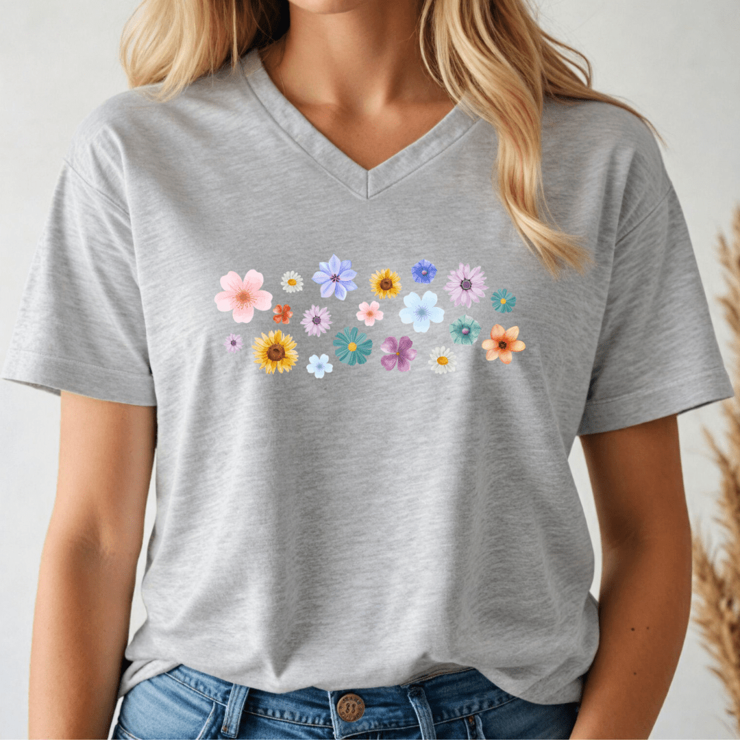 Parade of Flowers V-neck product image 2