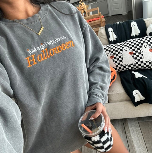 'Just A Girl Who Loves Halloween' Cozy Crew product image 1
