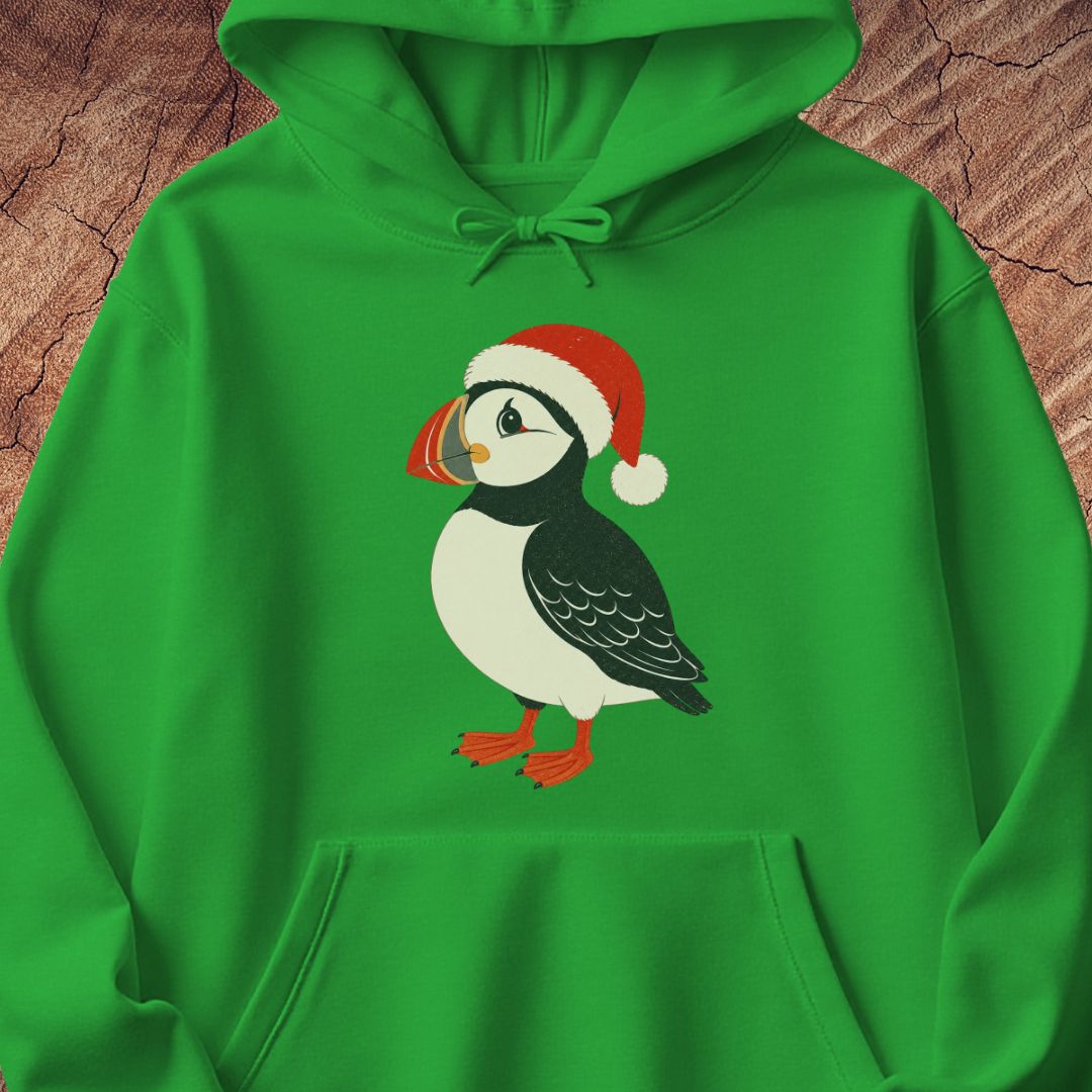 Puffin Santa Hat Hoodie