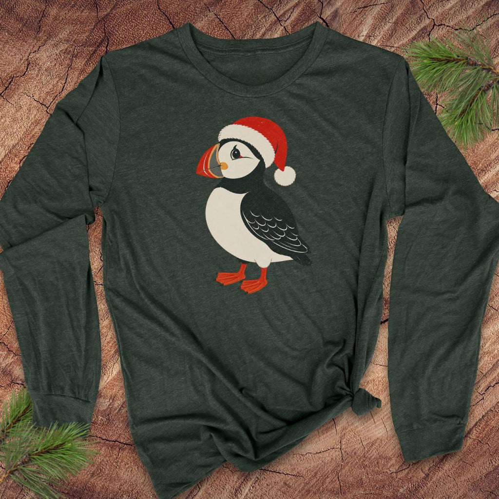 Puffin Santa Hat Long-Sleeve Tee