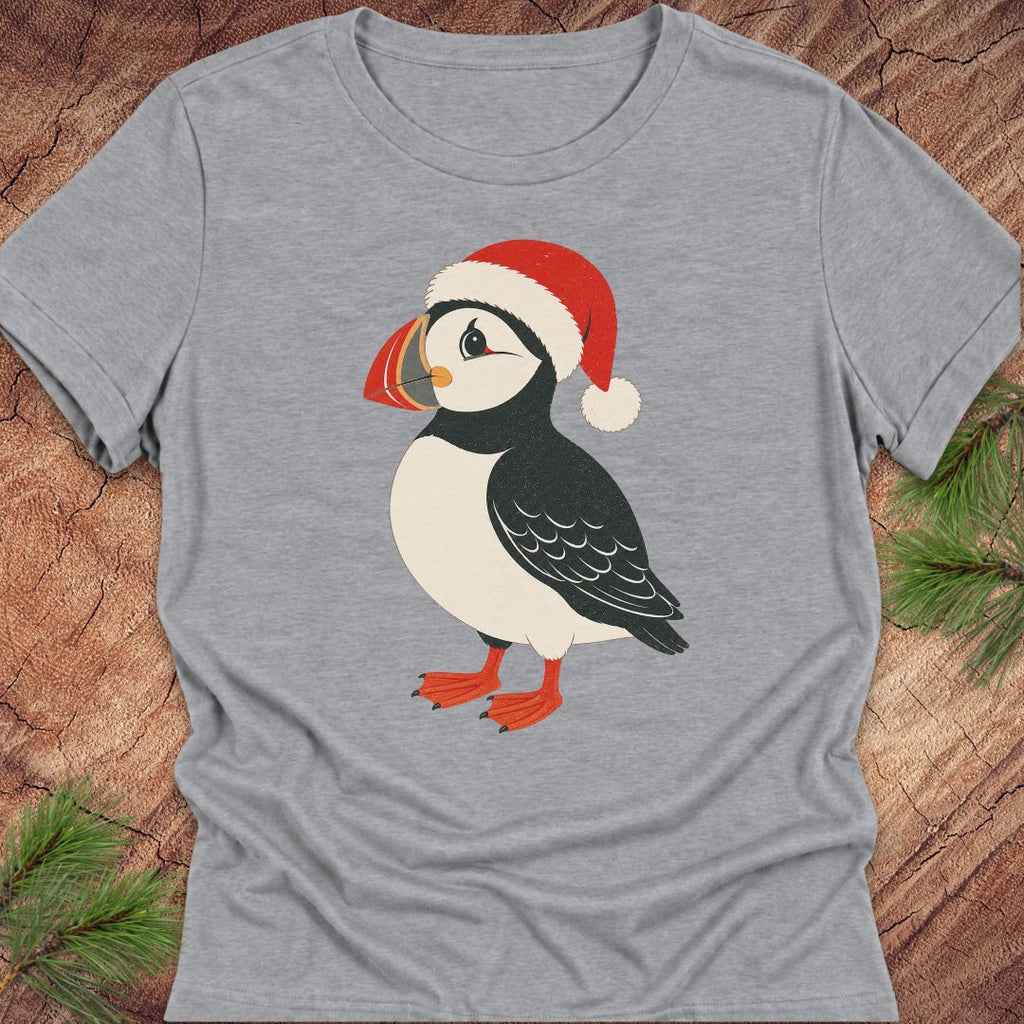 Puffin Santa Hat Women's Relaxed Tee