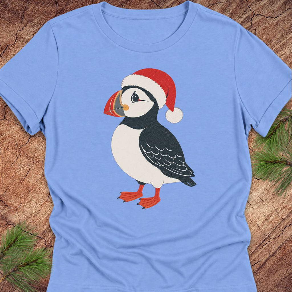 Puffin Santa Hat Women's Relaxed Tee