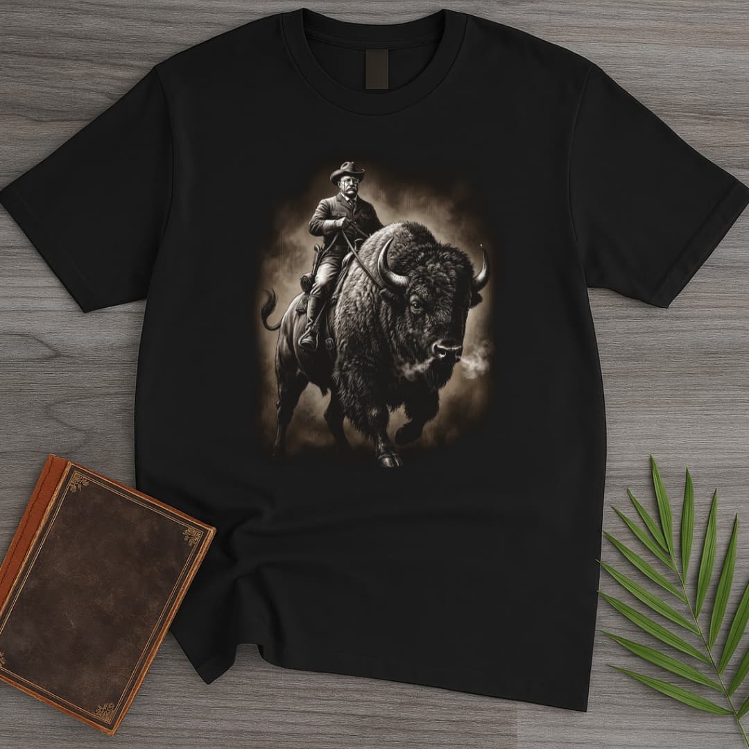 Americas 250th Frontier Roosevelt Bison T-Shirt