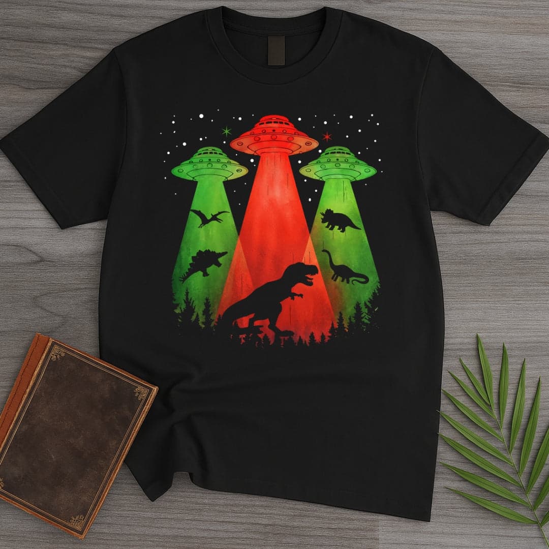 Dinosaur UFO Conspiracy T-Shirt