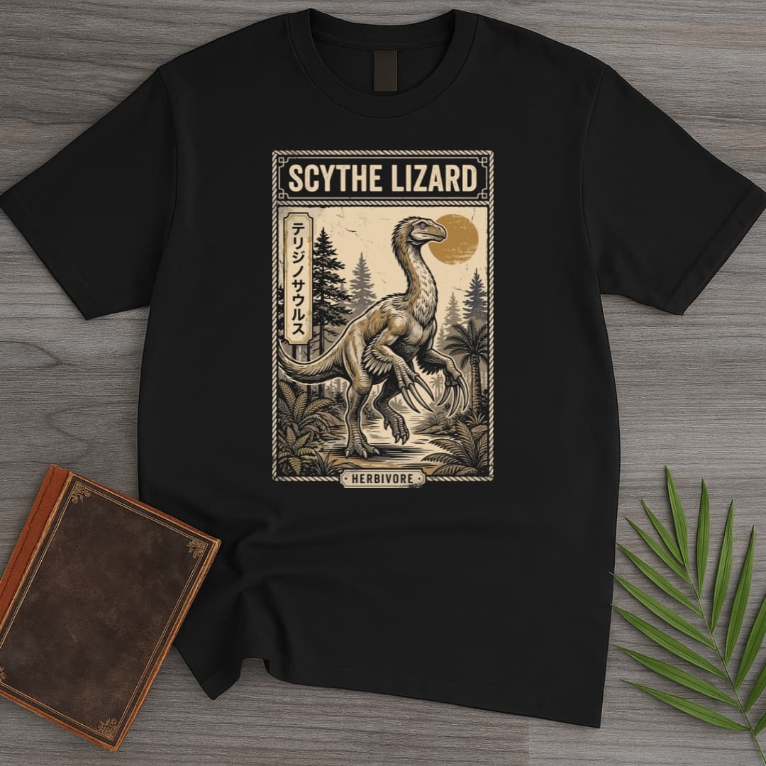 Japanese Woodblock Therizinosaurus T-Shirt