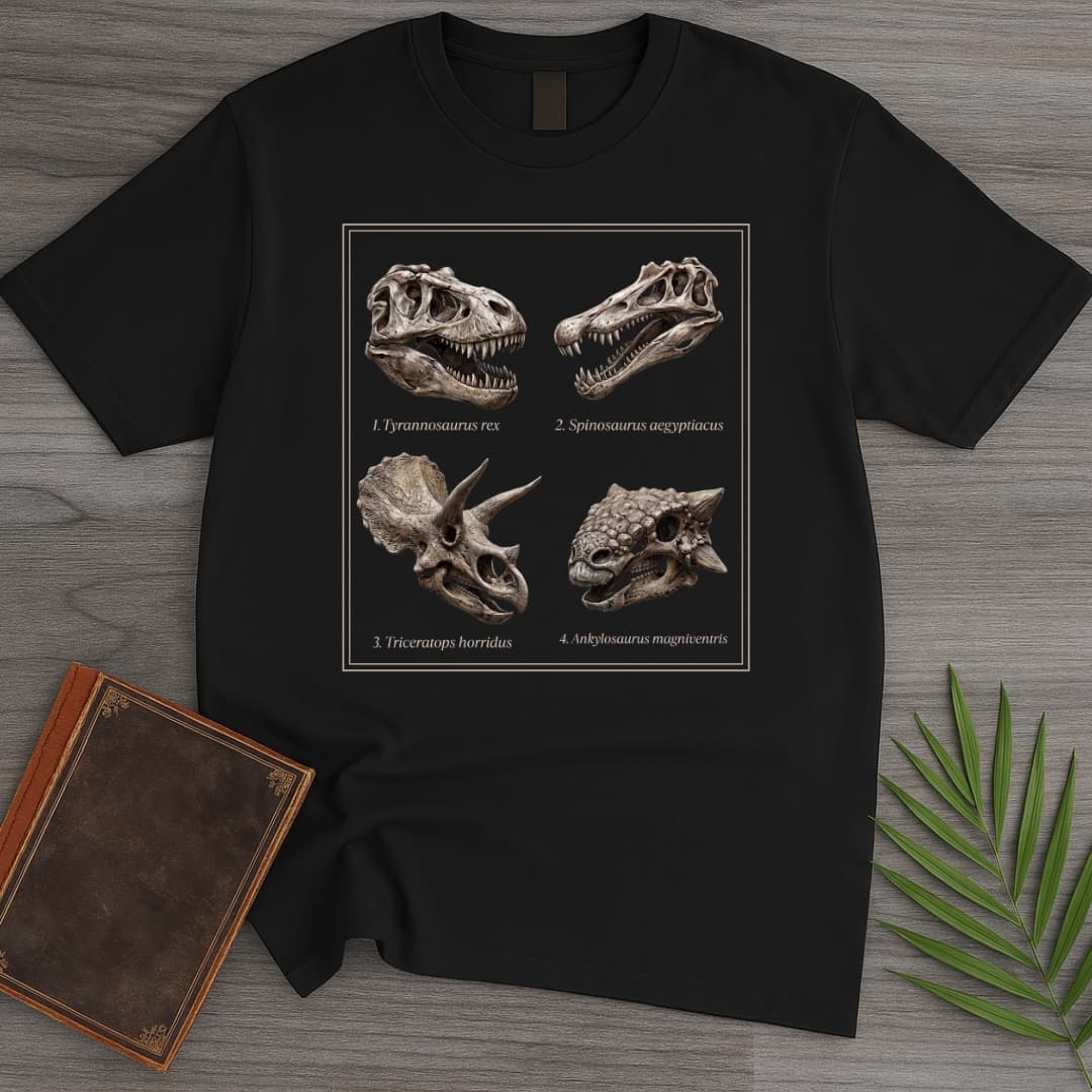 Prehistoric Darwinian Fossil Chart T-Shirt