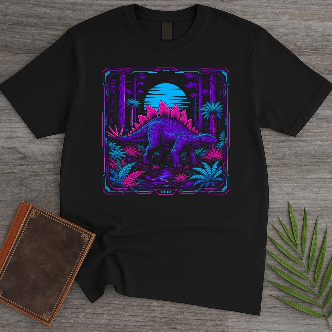 Stegosaurus Cyber Time T-Shirt