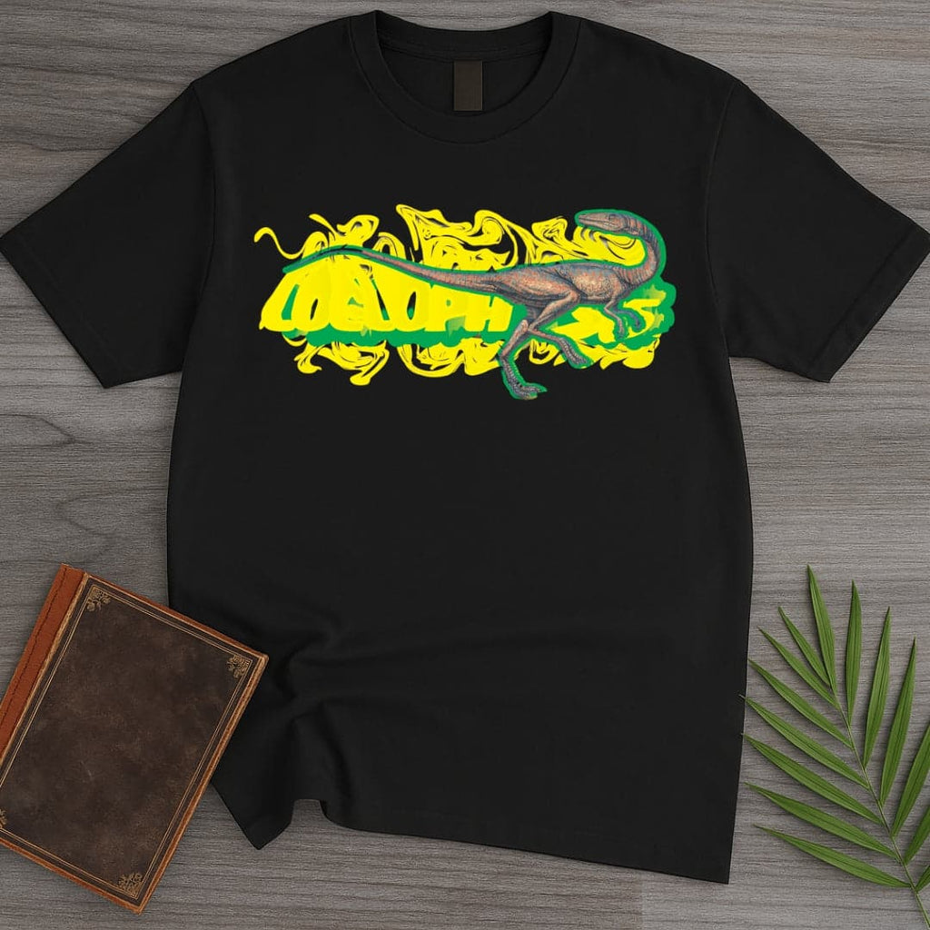 Triassic Melt Coelophysis Green T-Shirt