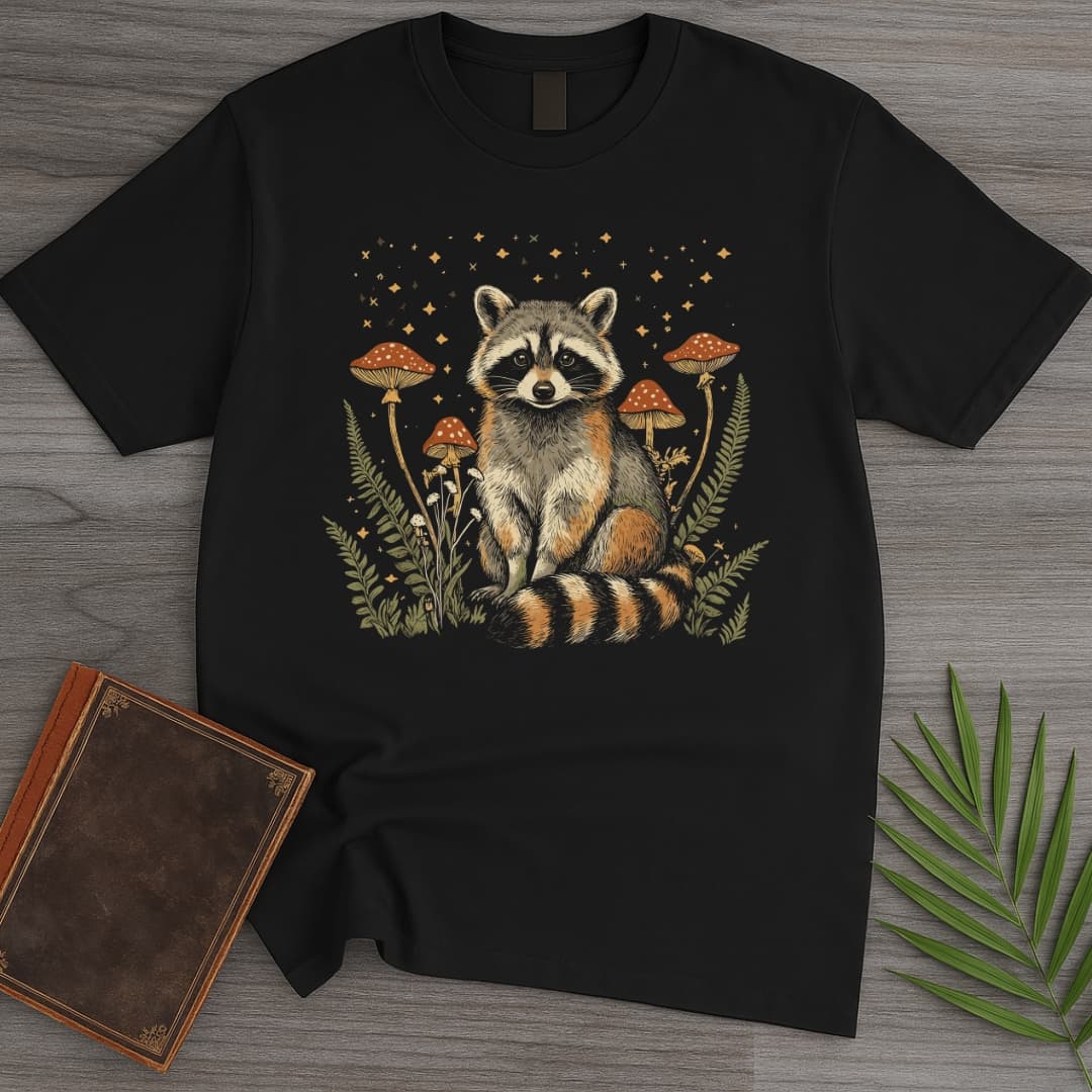 Twilight Toadstool Raccoon T-Shirt