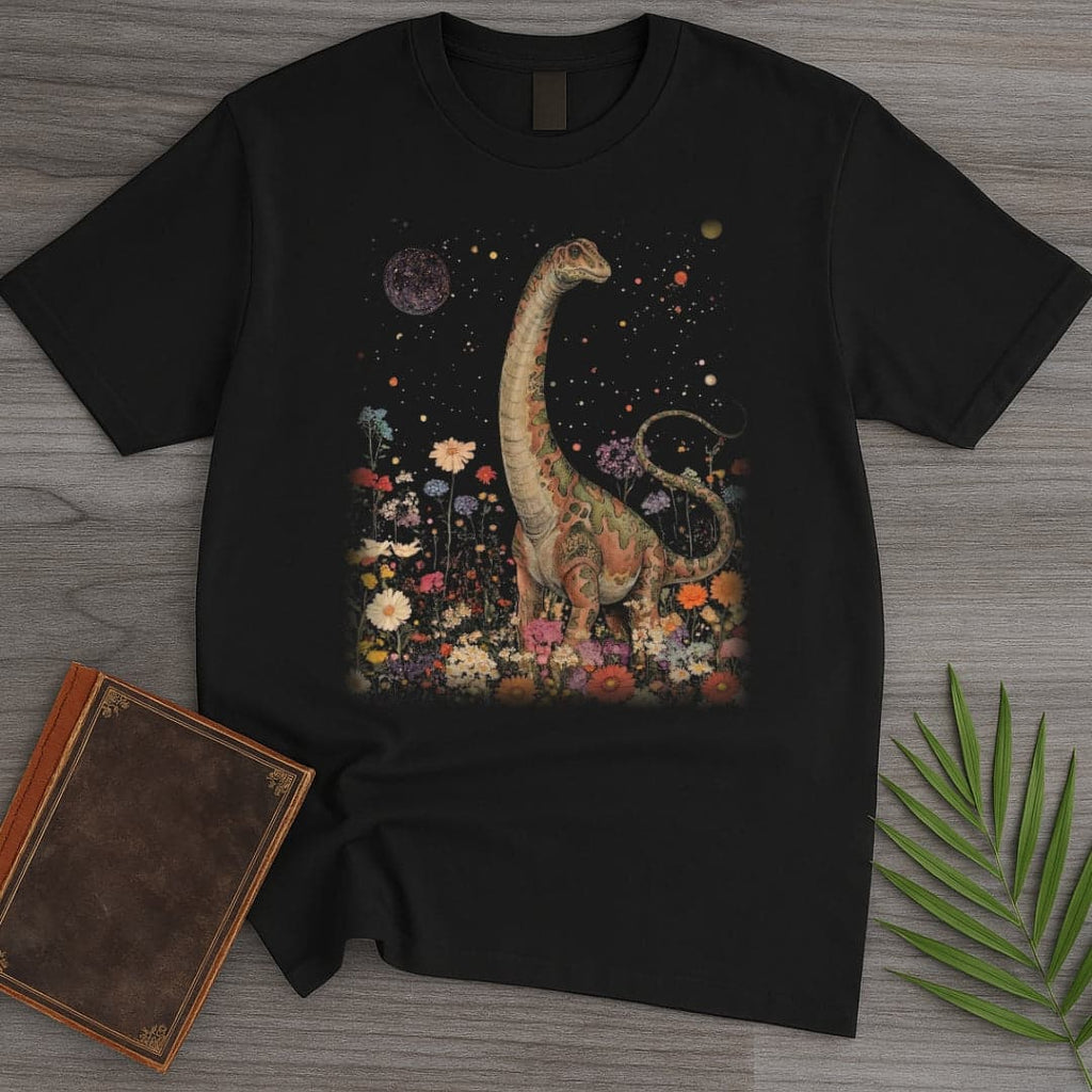 Vintage Floral Diplodocus T-Shirt