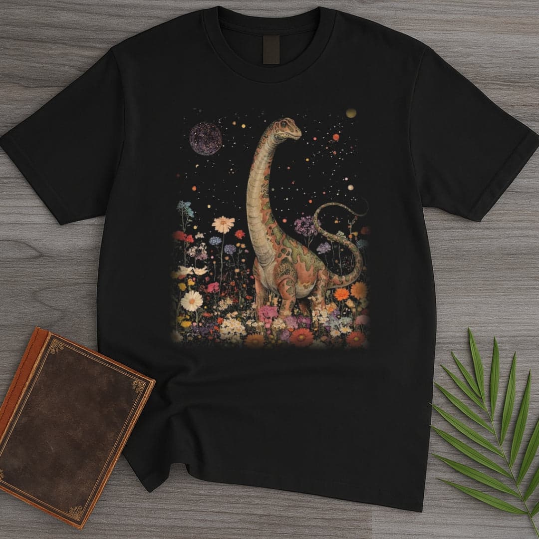 Vintage Floral Diplodocus T-Shirt