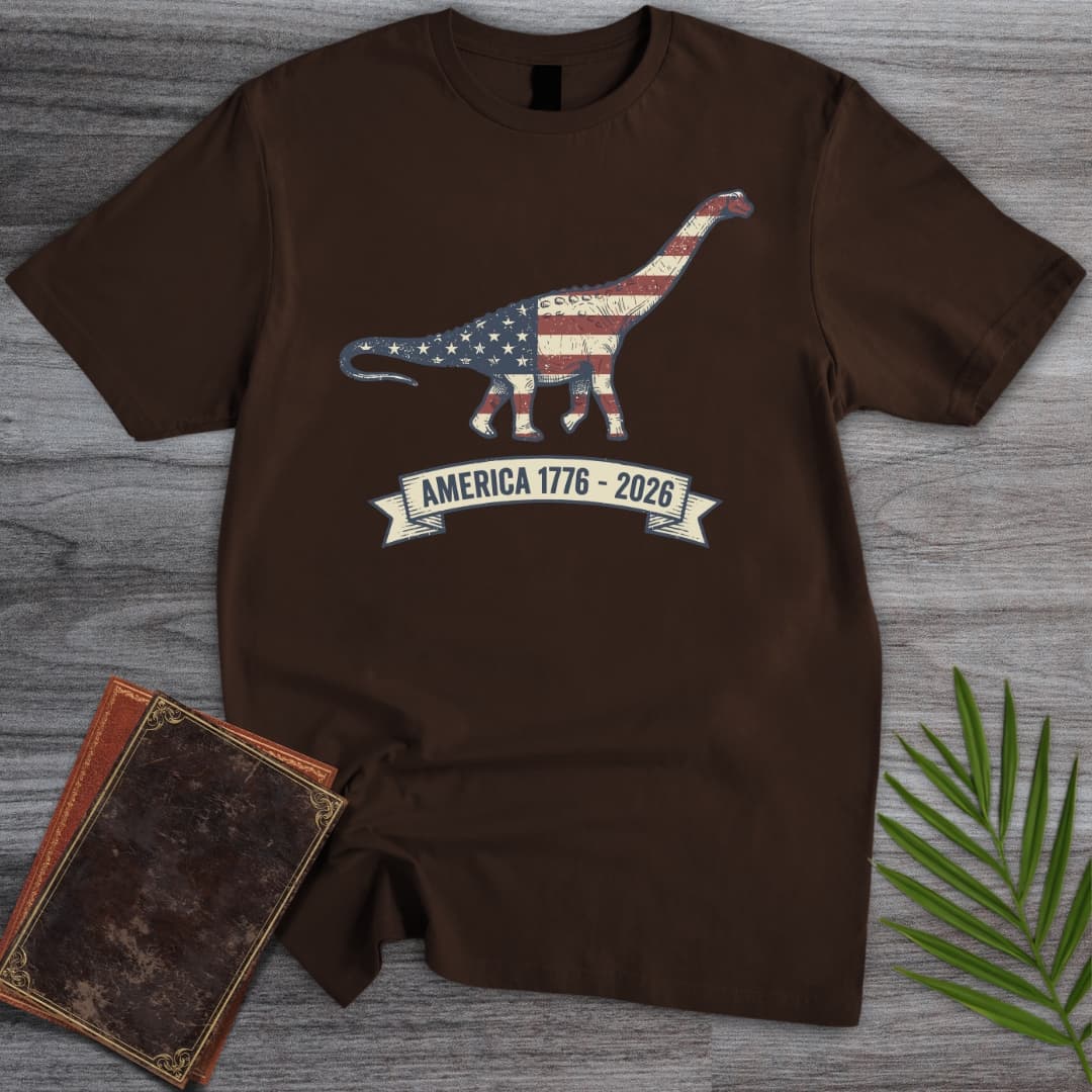 American Flag Brachiosaurus Americas 250th T-Shirt