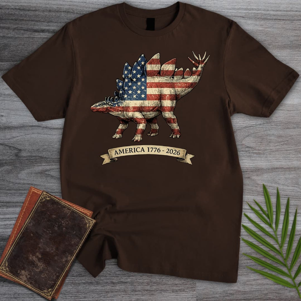 Americas 250th Spangled Spiketail Stegosaurus T-Shirt