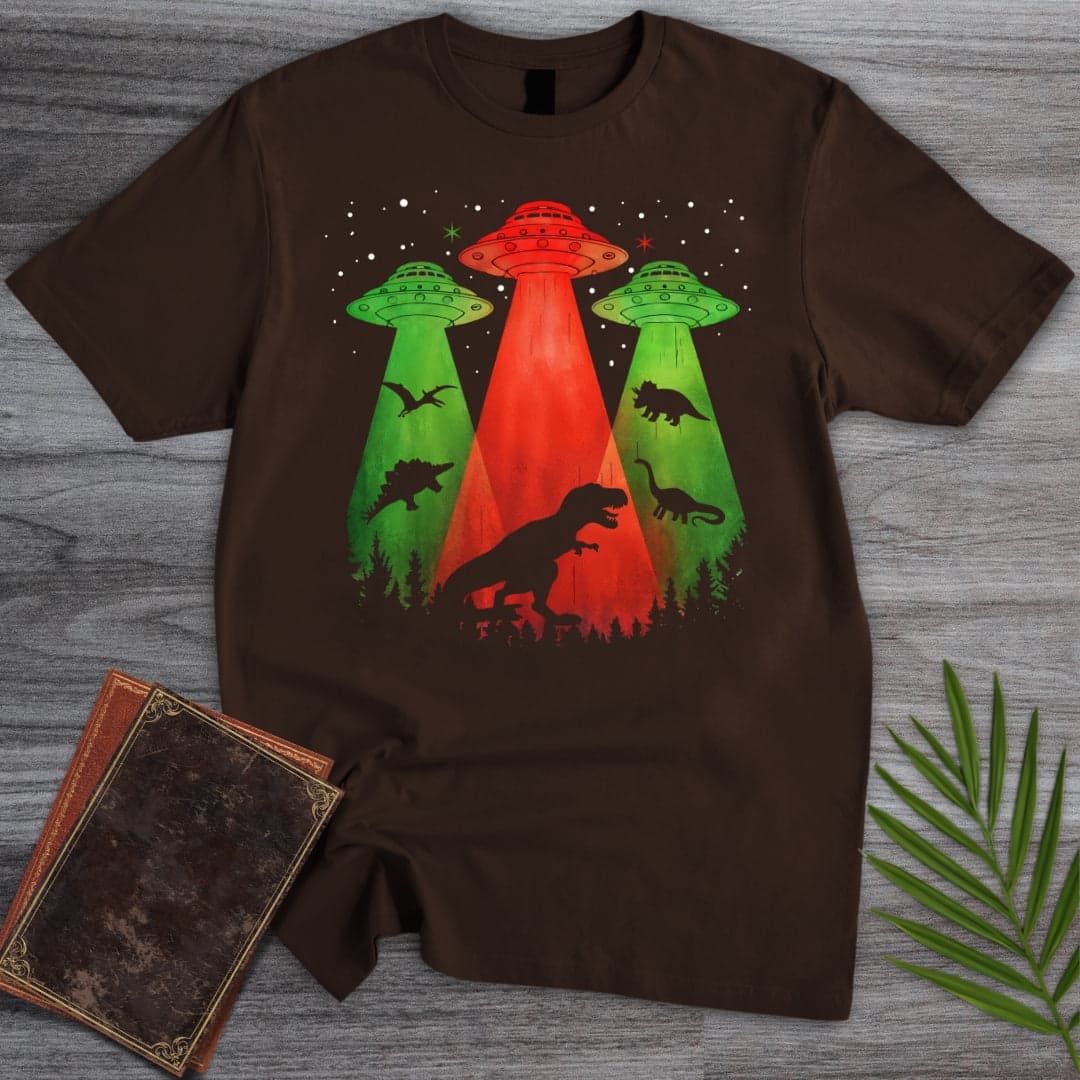 Dinosaur UFO Conspiracy T-Shirt