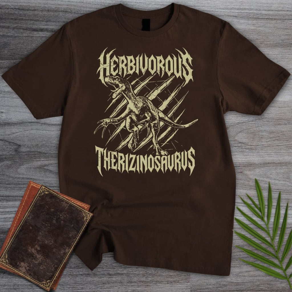 Herbivorous Metal Therizinosaurus T-Shirt