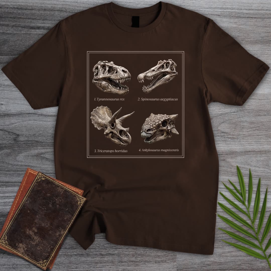 Prehistoric Darwinian Fossil Chart T-Shirt