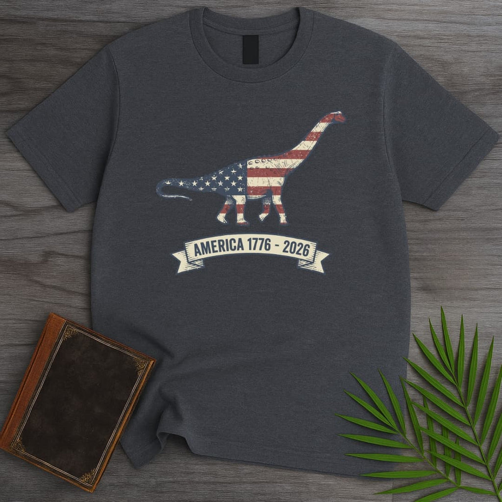 American Flag Brachiosaurus Americas 250th T-Shirt