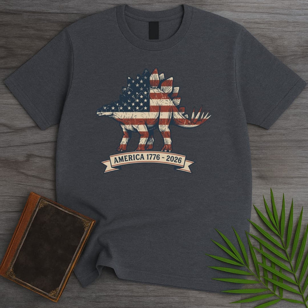 Americas 250th Heritage Plate Stegosaurus T-Shirt
