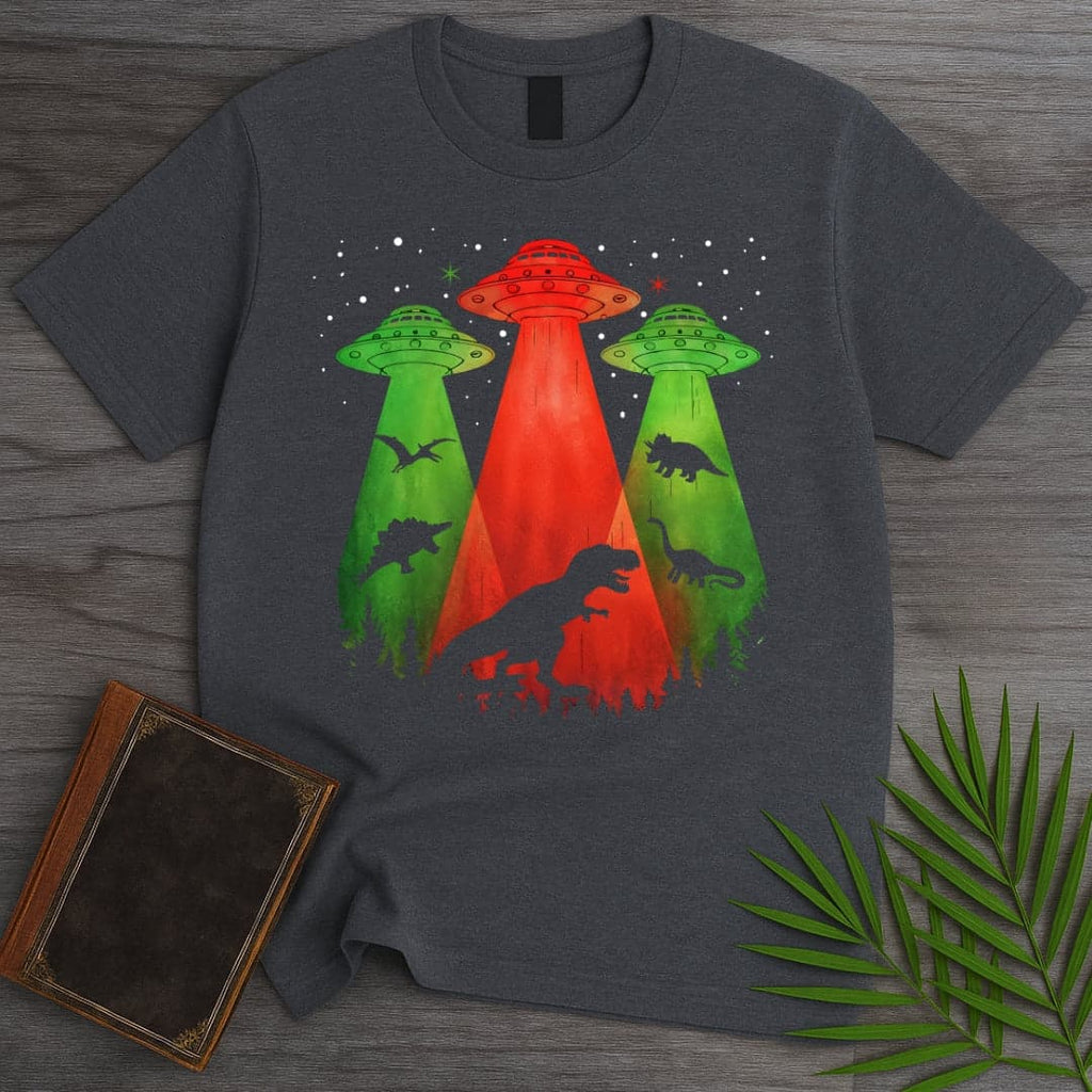 Dinosaur UFO Conspiracy T-Shirt