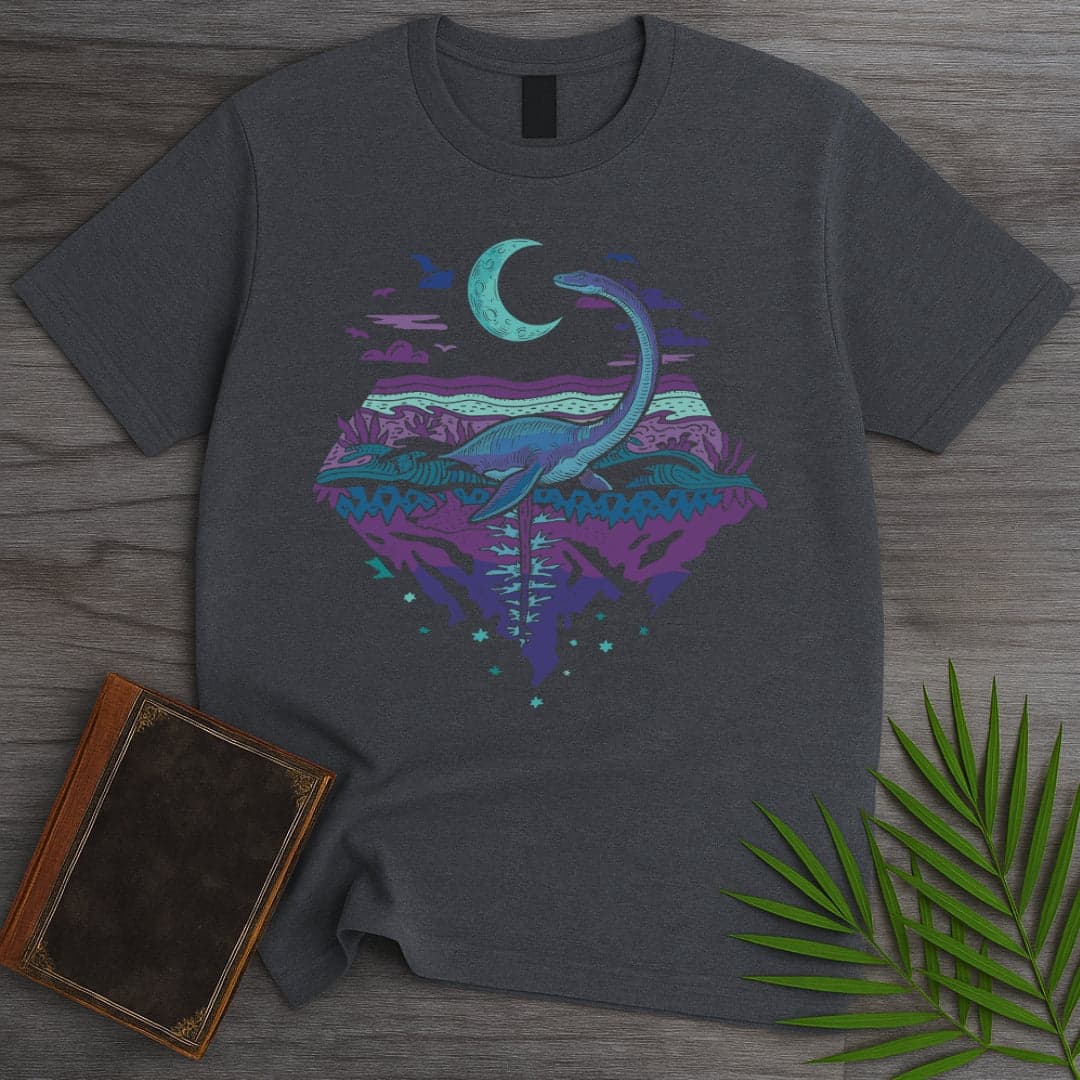 Plesiosaurus Moon Gazer T-Shirt