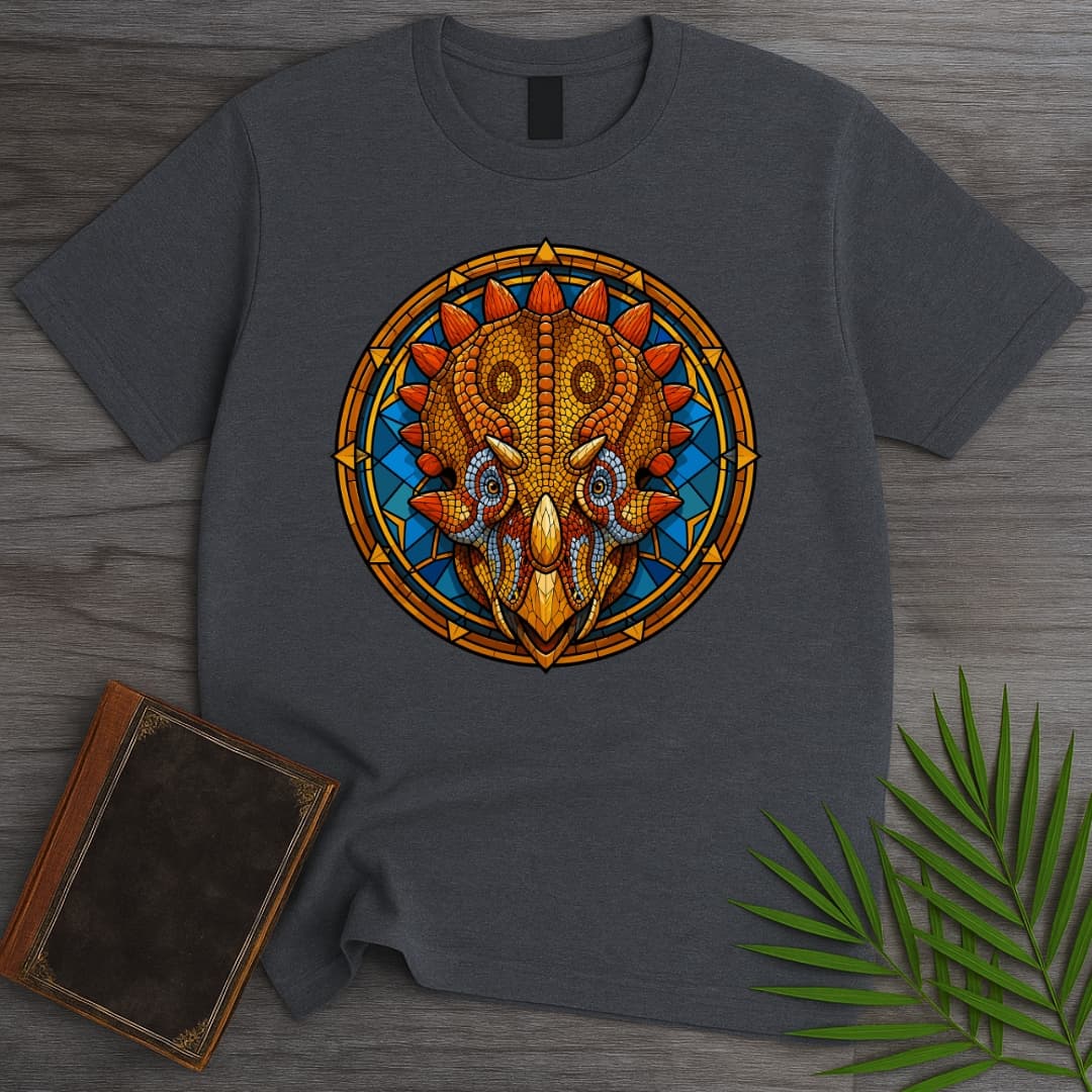 Stained Glass Regaliceratops T-Shirt