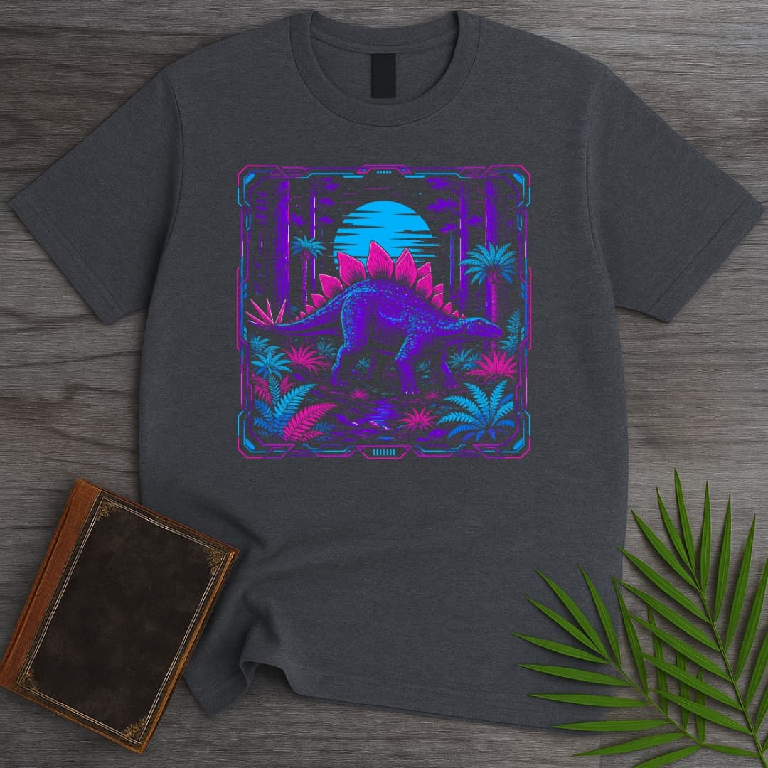 Stegosaurus Cyber Time T-Shirt