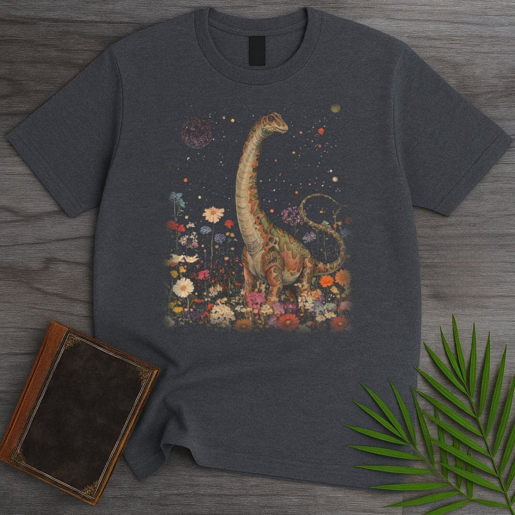 Vintage Floral Diplodocus T-Shirt