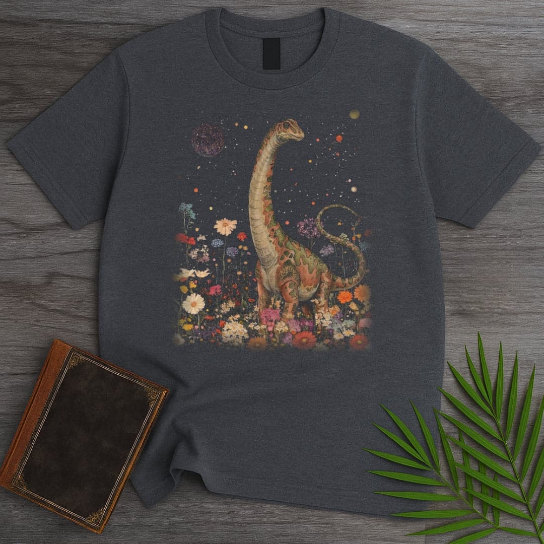 Vintage Floral Diplodocus T-Shirt