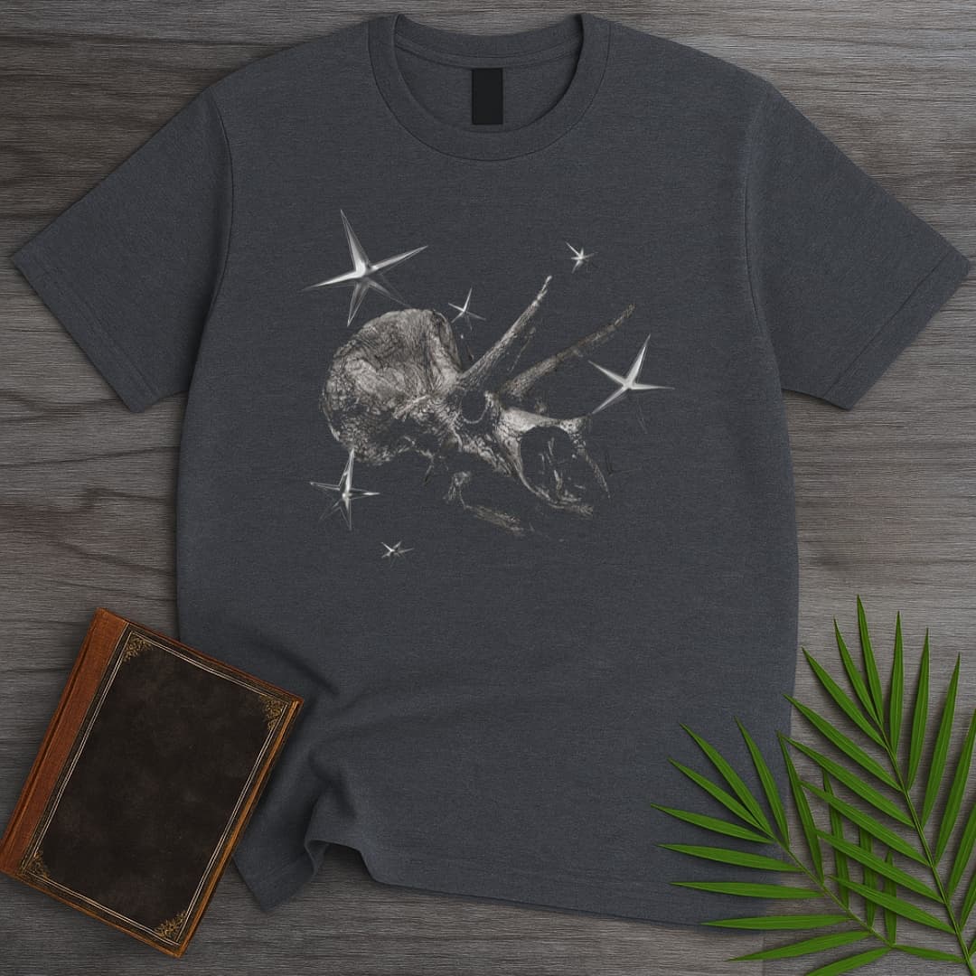Vintage Y2K Triceratops Skull T-Shirt