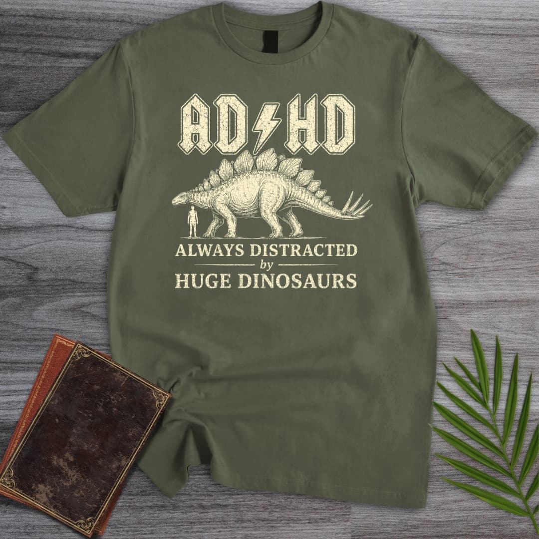 Always Distracted by Stegosaurus (ADHD) T-Shirt